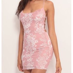 🌸velvet pink mini dress